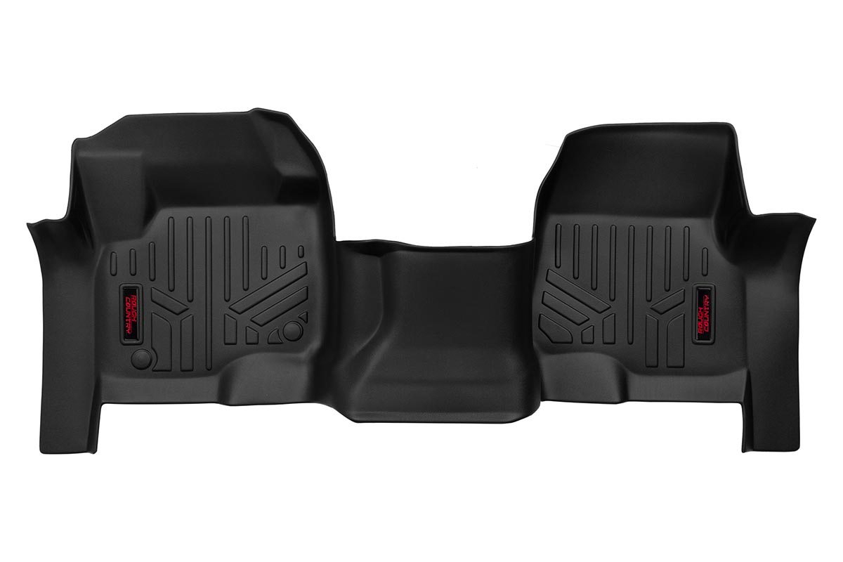 Ford F-350 Super Duty Floor Mats - Front - Rough Country - Over Hump - '17-'23
